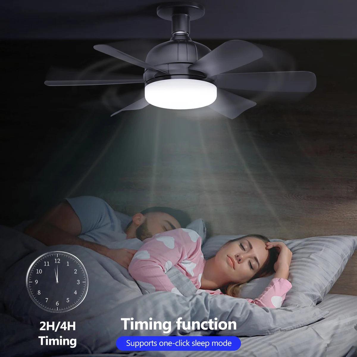 Macy Grey Socket Fan Light With Remote
