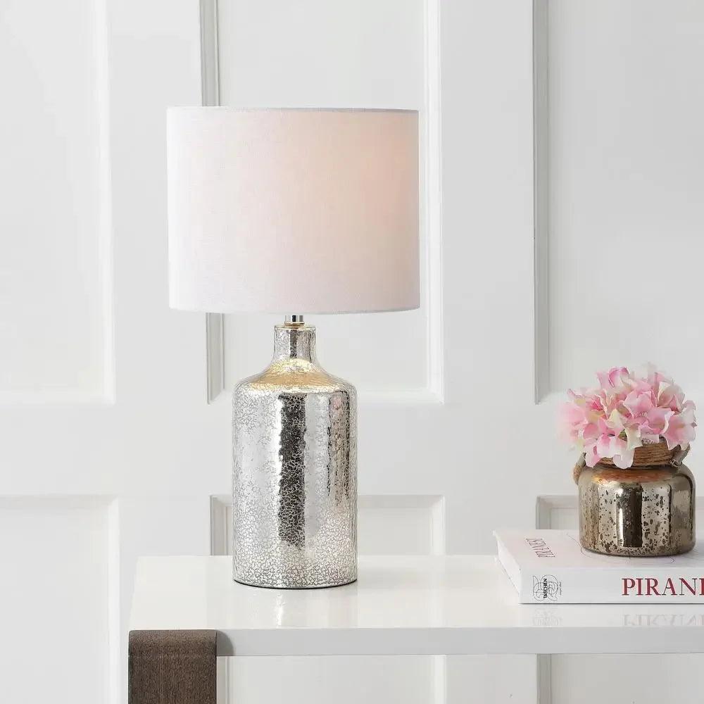 Maya Ford Rustic Silver/Ivory Table Lamp