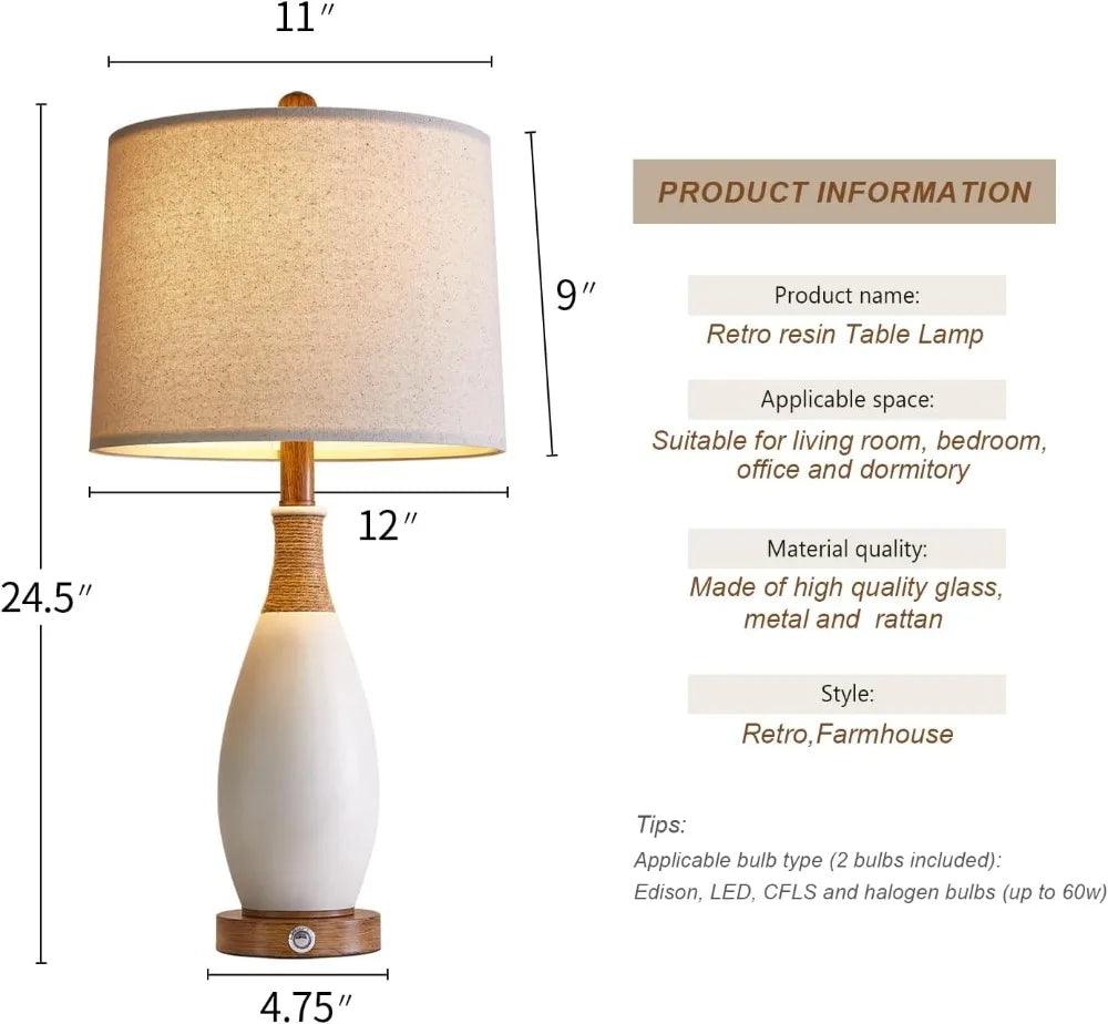 Kate Winslet Boho ll Table Lamp (Set of 2)
