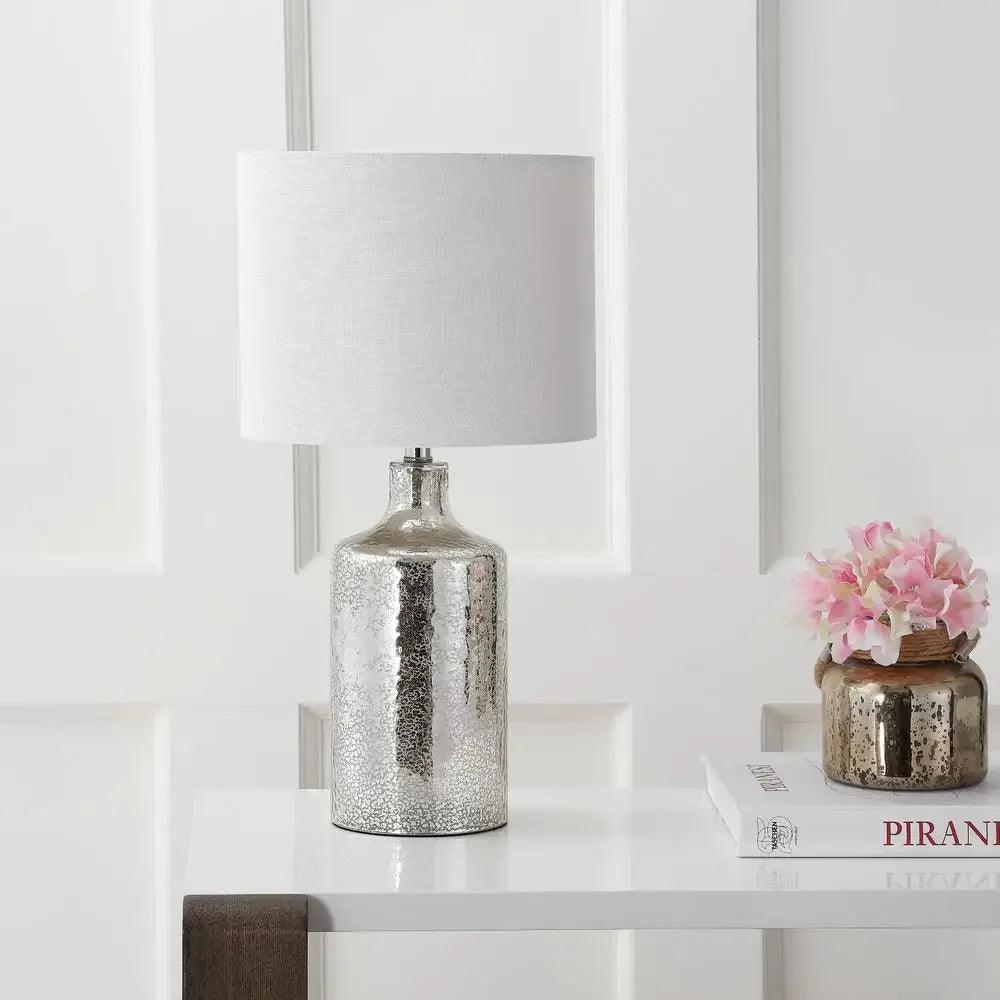 Maya Ford Rustic Silver/Ivory Table Lamp