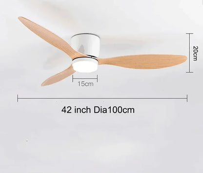 Modern LED Ceiling Fan Light With Remote Control Low Floor Decorative Light Energy-saving Light With Fan In Bedroom And Home