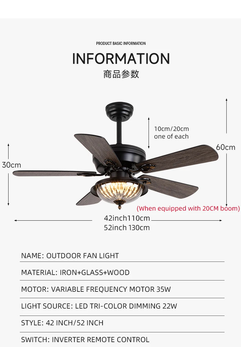 Charles Potter Outdoor Ceiling Fan