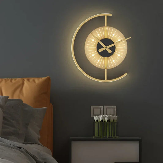 Time Clock Modern LED Wall Light