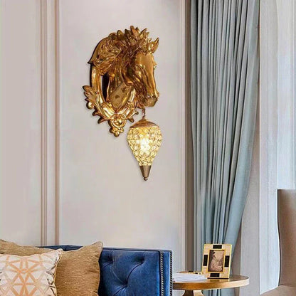 Zahir Al-Mansoor Horse Wall Lamp