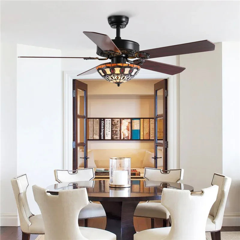 Ann Bailey Retro Ceiling Fan with Light