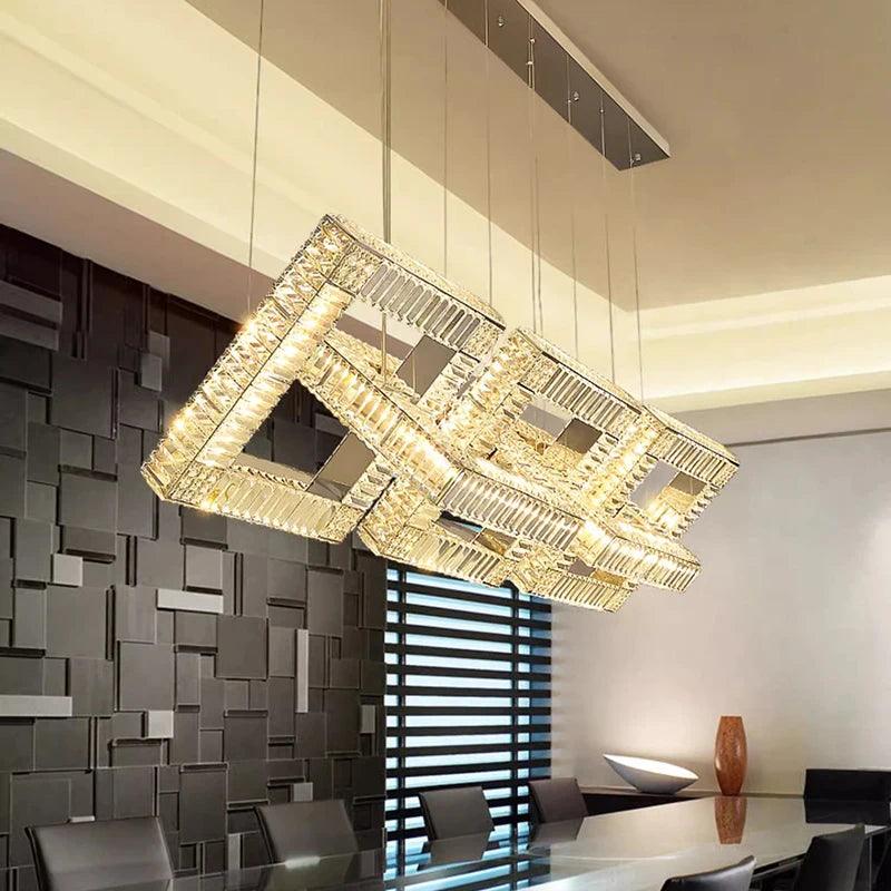 Chainlink Crystal Pendant Light