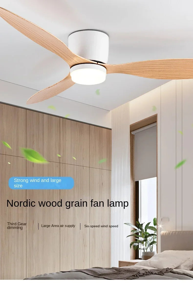 Modern LED Ceiling Fan Light With Remote Control Low Floor Decorative Light Energy-saving Light With Fan In Bedroom And Home