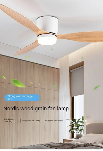 Modern LED Ceiling Fan Light With Remote Control Low Floor Decorative Light Energy-saving Light With Fan In Bedroom And Home