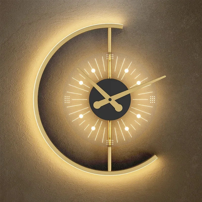 Time Clock Modern LED Wall Light