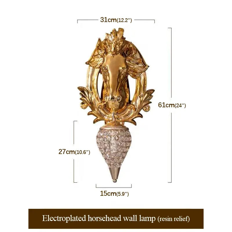 Zahir Al-Mansoor Horse Wall Lamp