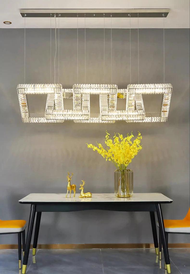Chainlink Crystal Pendant Light