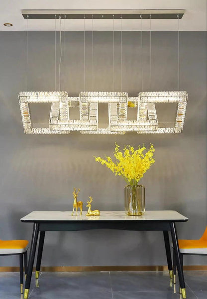 Chainlink Crystal Pendant Light