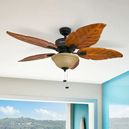 Carver Palm Ceiling Fan With Light