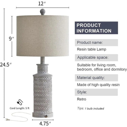 Dianne Wiest 3-Way Dimmable Table Lamp (Set of 2)