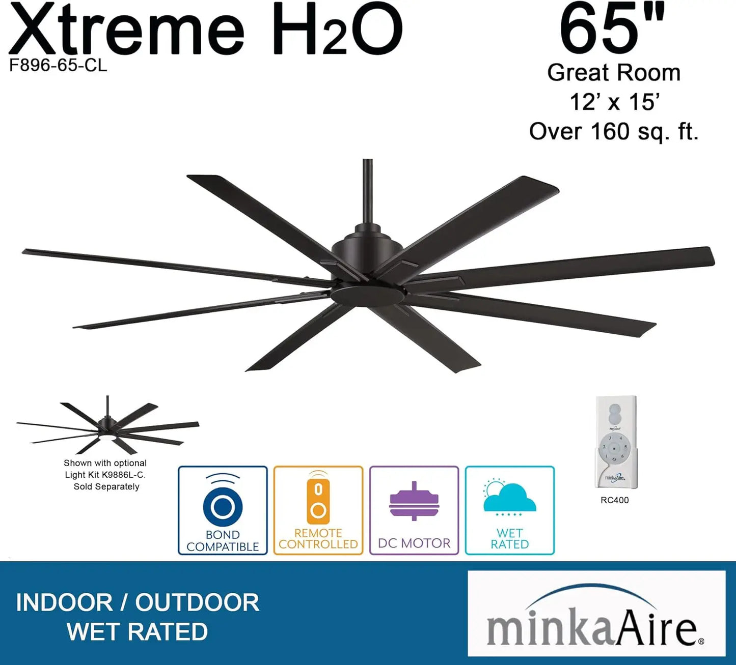 MinkaAire 65" Inch Outdoor Ceiling Fan