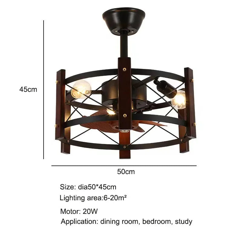 Shay Mitchell Retro American Ceiling Fan And Light