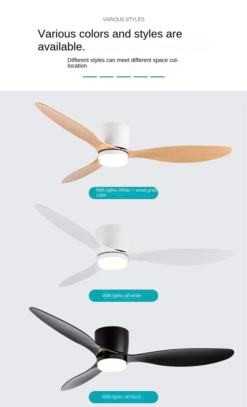 Modern LED Ceiling Fan Light With Remote Control Low Floor Decorative Light Energy-saving Light With Fan In Bedroom And Home