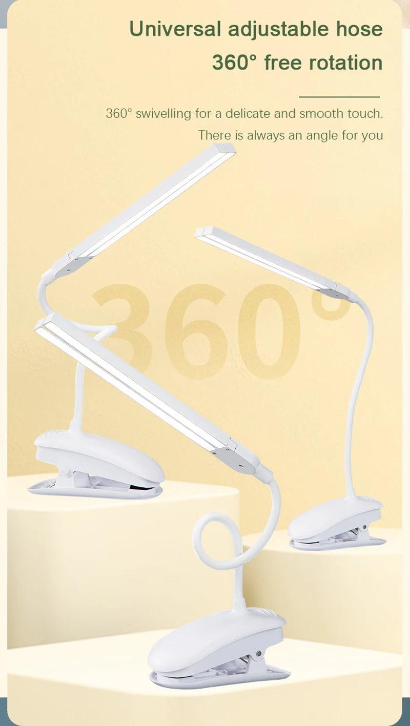 Bell Hooks LED Double-Headed Desk Lamp