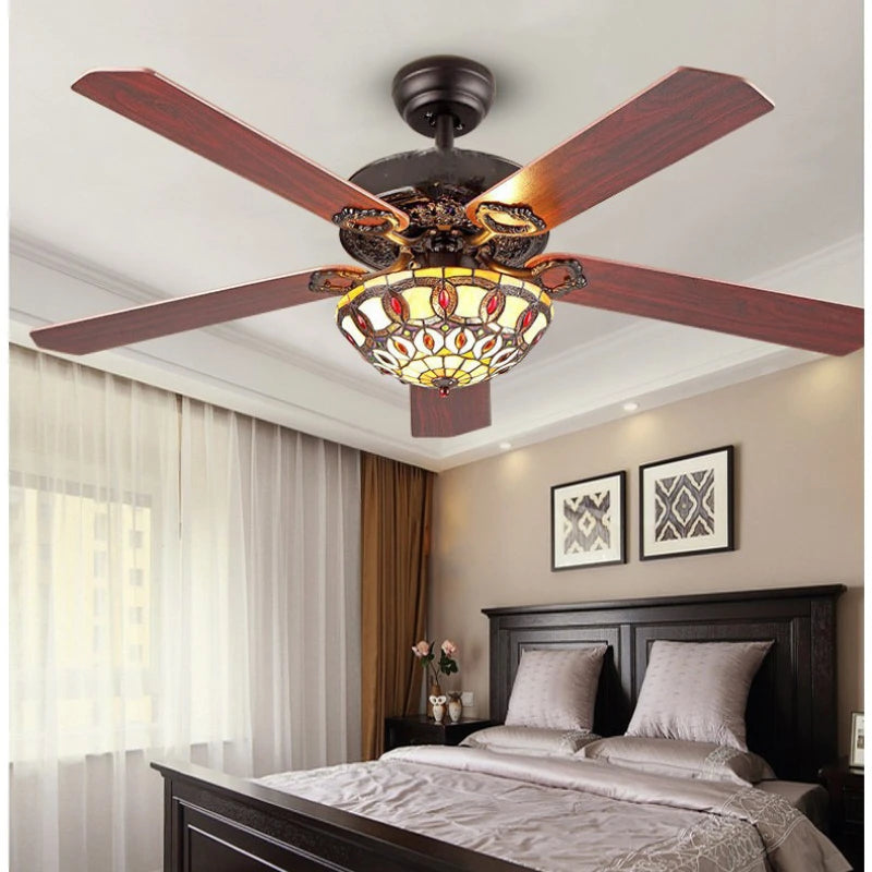 Ann Bailey Retro Ceiling Fan with Light