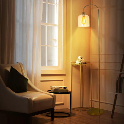 Amelia Jones Glass Lamp Shade Floor Lamp