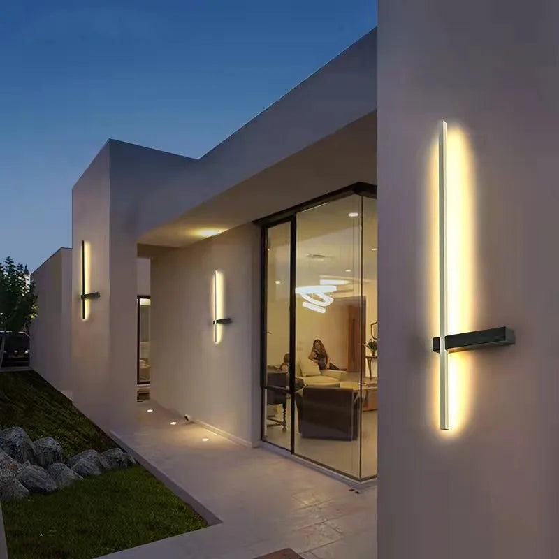 Marley Wood Modern LED Outdoor Wall Light