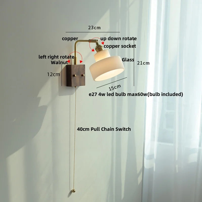 Ella Wright Toggle Switch LED Wall Lamp