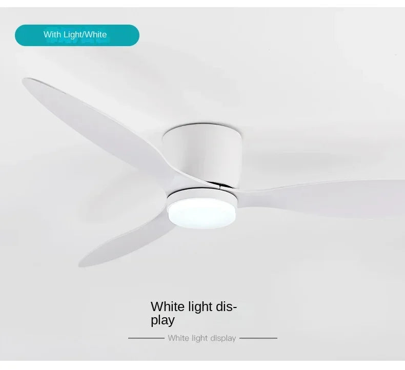 Modern LED Ceiling Fan Light With Remote Control Low Floor Decorative Light Energy-saving Light With Fan In Bedroom And Home