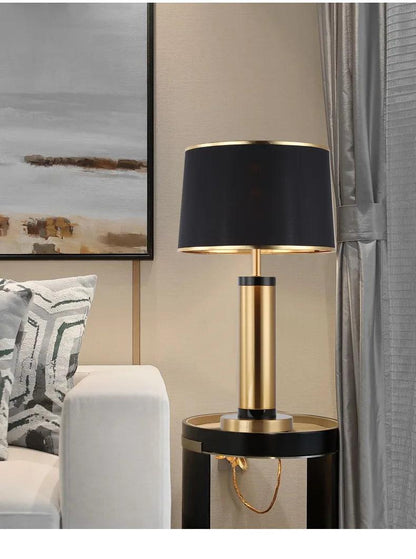 Tasha Smith Modern Copper Table Lamp