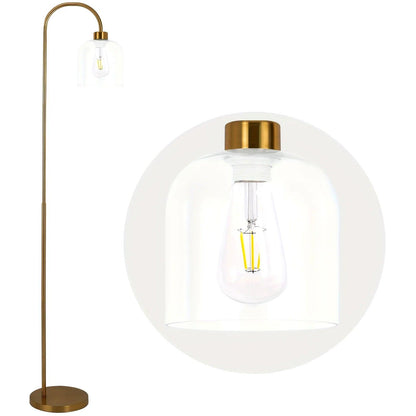 Amelia Jones Glass Lamp Shade Floor Lamp