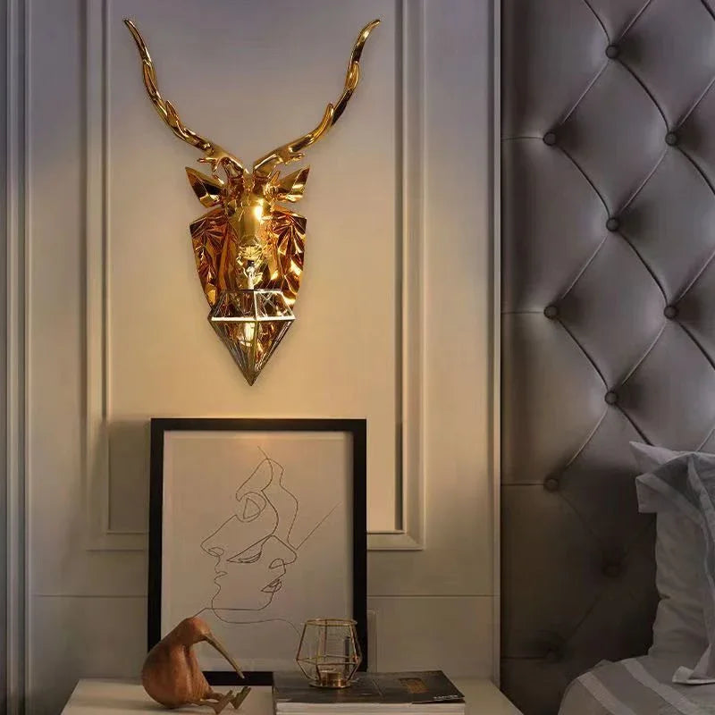 Yellowstone Golden Deer Wall Lamp