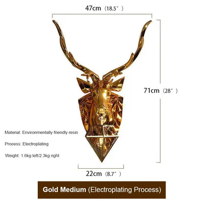 Yellowstone Golden Deer Wall Lamp