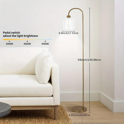 Amelia Jones Glass Lamp Shade Floor Lamp
