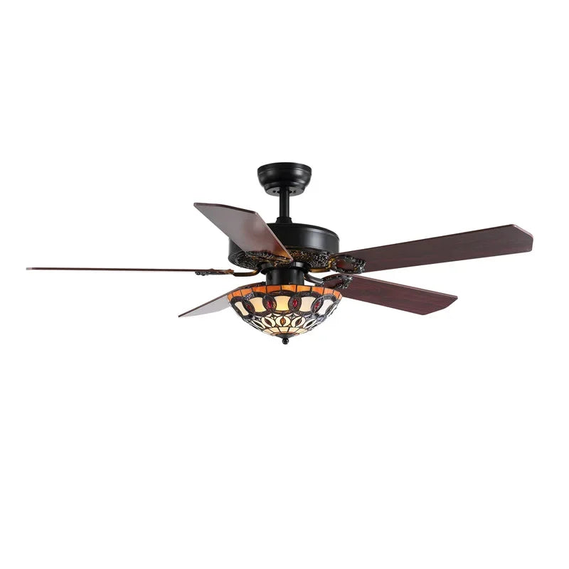 Ann Bailey Retro Ceiling Fan with Light