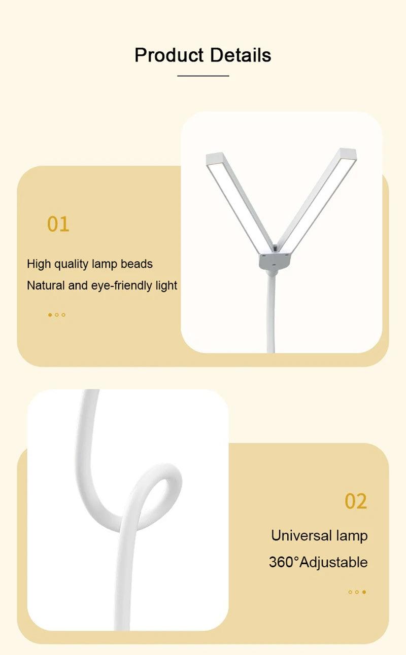 Bell Hooks LED Double-Headed Desk Lamp