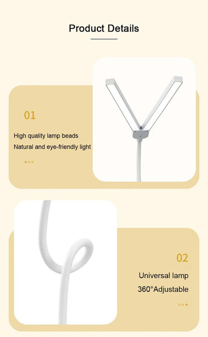 Bell Hooks LED Double-Headed Desk Lamp