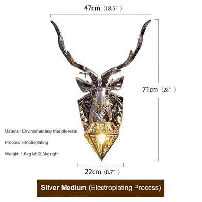 Yellowstone Golden Deer Wall Lamp