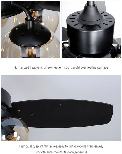 Hazel Point Industrial Ceiling Fan with Light