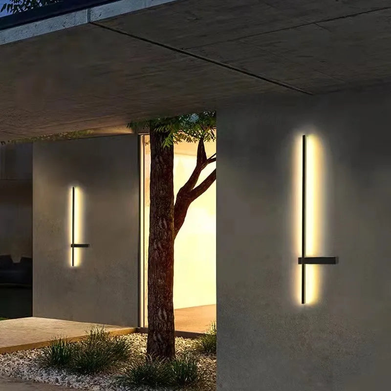 Marley Wood Modern LED Outdoor Wall Light