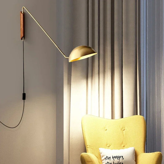 Idris Kassem Retro Long Arm Wall Lamp