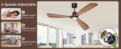 Abagail Voice Ceiling Fan with Light