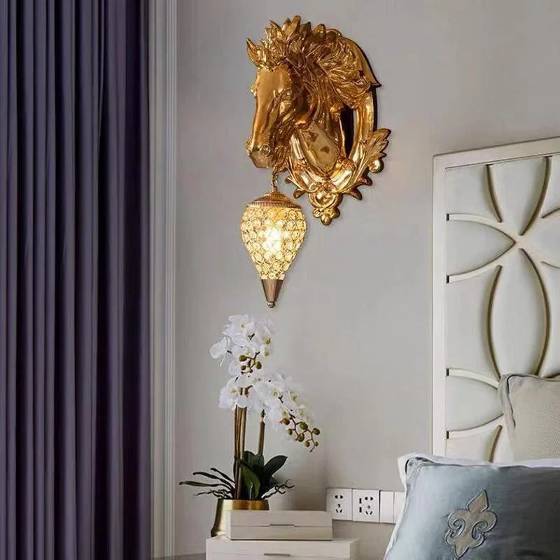 Zahir Al-Mansoor Horse Wall Lamp