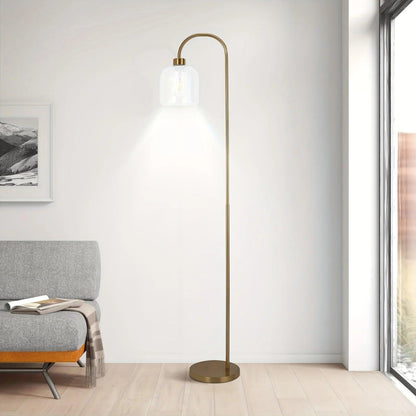 Amelia Jones Glass Lamp Shade Floor Lamp