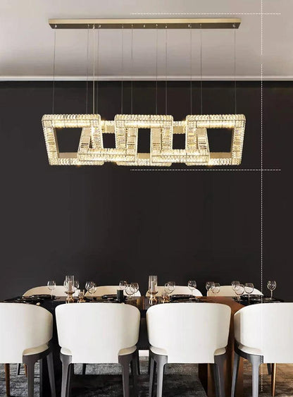 Chainlink Crystal Pendant Light