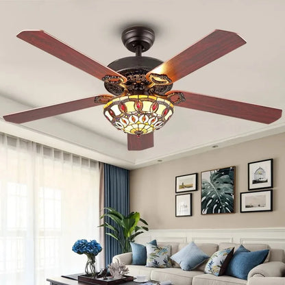 Ann Bailey Retro Ceiling Fan with Light