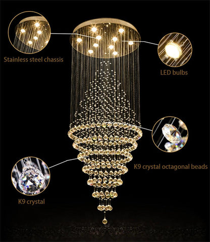 Ethan Mitchell LED Crystal Chandelier