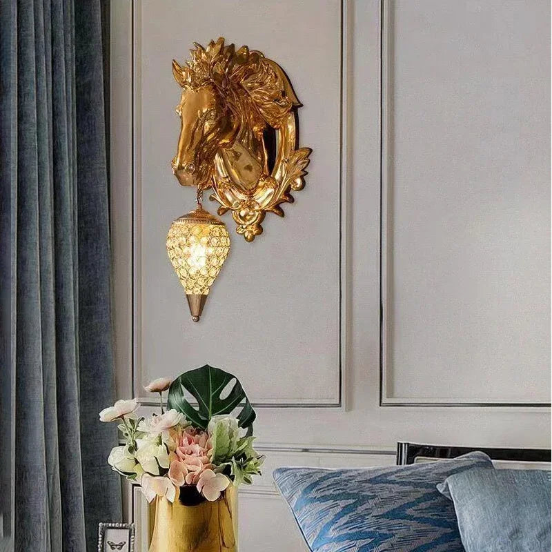 Zahir Al-Mansoor Horse Wall Lamp