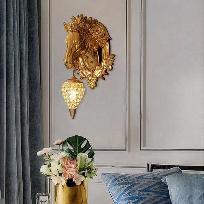 Zahir Al-Mansoor Horse Wall Lamp