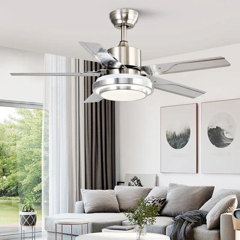 Motor Source Stainless Steel 52" Inch Ceiling Fan with LED Lighting