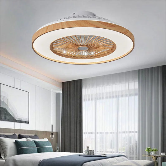 Able Wash 60cm Wood Grain Ceiling Fan with LED Lighting