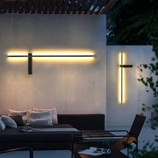 Marley Wood Modern LED Outdoor Wall Light